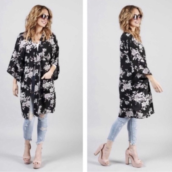 Spiritual Gangster Jackets & Blazers - Spiritual Gangster Maya Floral Kimono